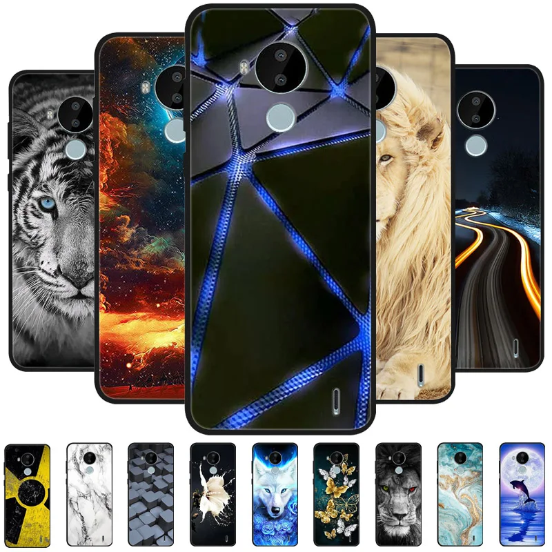 For Nokia C10 C20 C30 Case Animal Soft Silicone Case for Nokia C100 Case NokiaC10 NokiaC20 NokiaC30 C 100 Back Covers Bumper