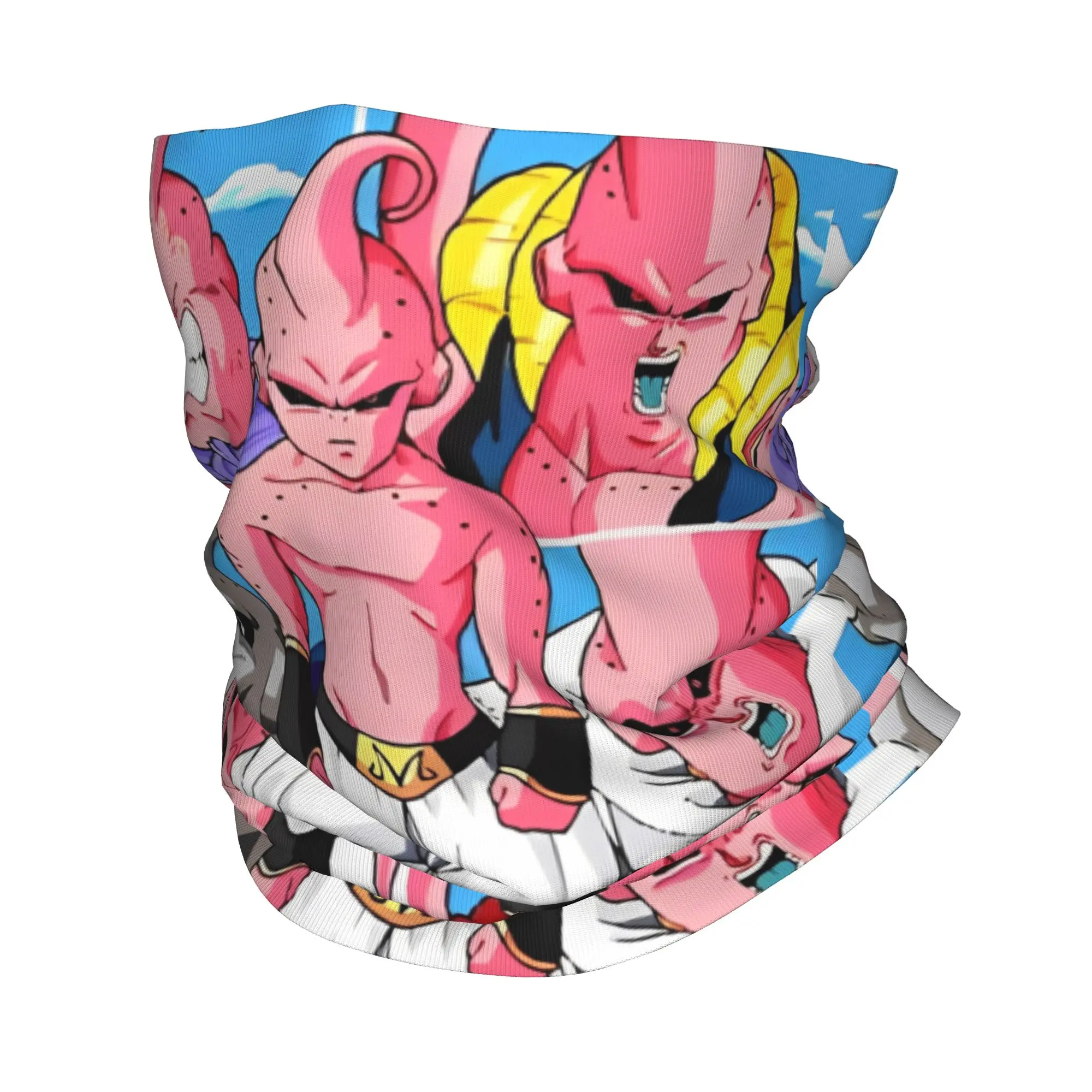 

Dragon Ball Majin Buu Manga Bandana Neck Gaiter Printed Wrap Scarf Multi-use Headwear Running for Men Women Adult Windproof