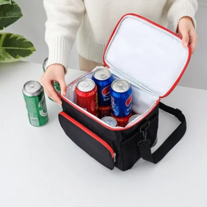 Portable Picnic Bag Thermal Insulated Lunch Box Tote Cooler Handbag Waterproof Backpack Bento Pouch School Food Storage Bags