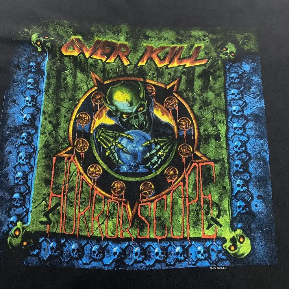 1991 Overkill “Horrorscope” T-Shirt retro style Black tee Unisex tee
