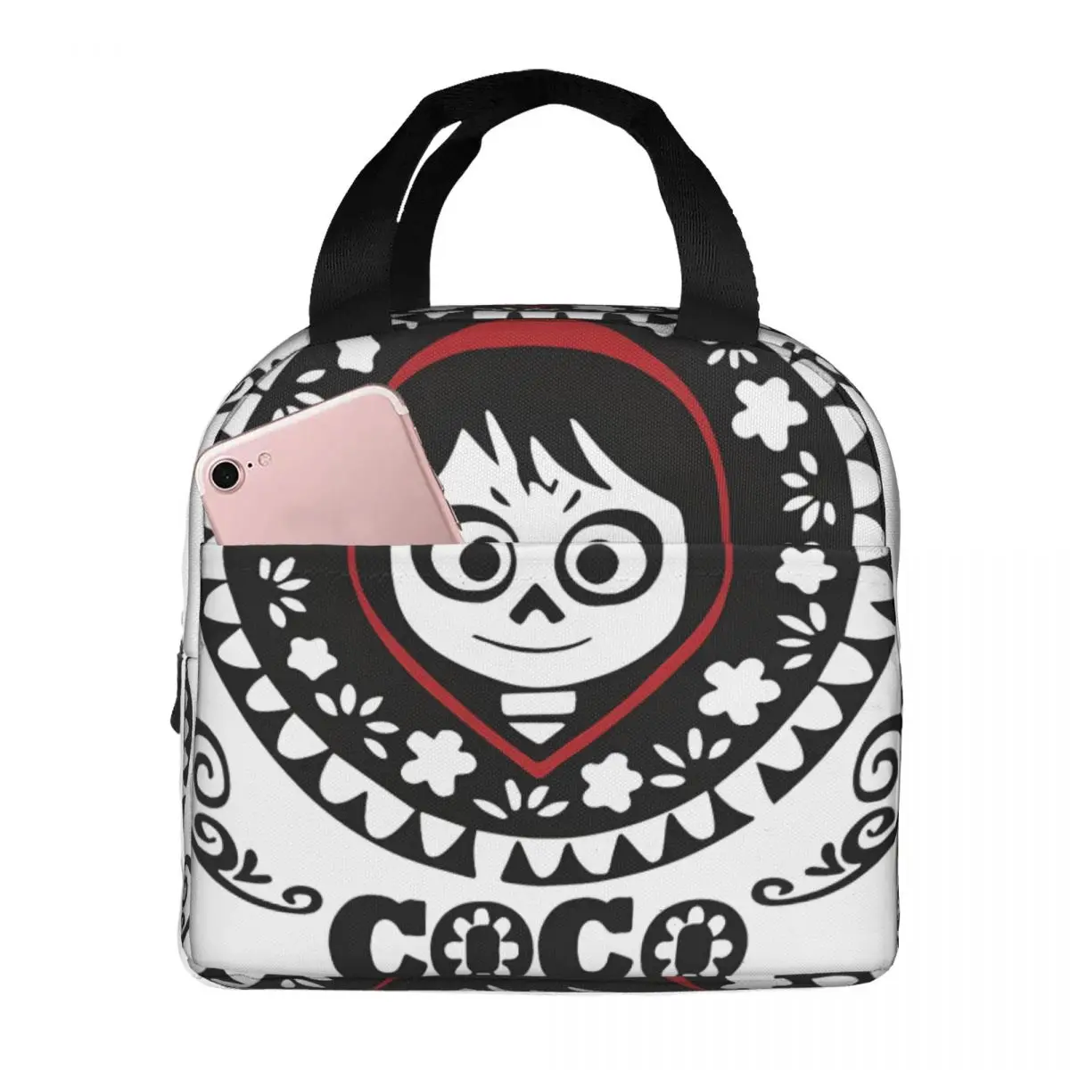 Office Animation Large Capacity Fashion Disney Coco Outdoor Ice Bag College Student Lunch Bag