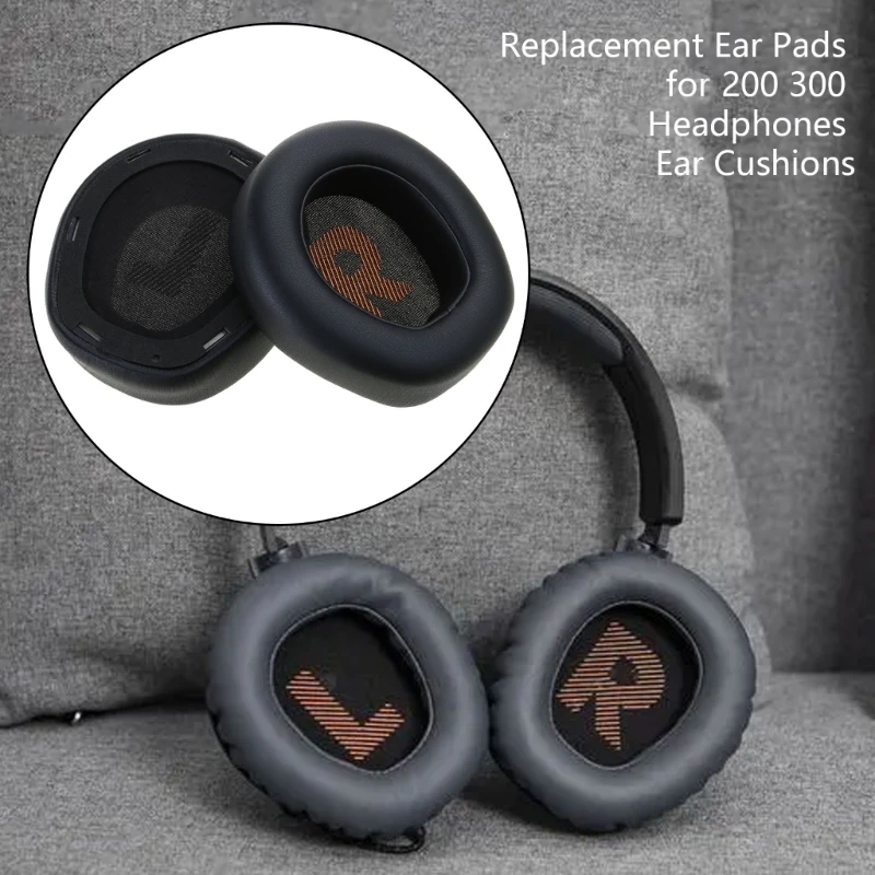 DX11 Ear Pads Sponge Cushion Replacement Elastic Cushion Earmuffs for JBL Quantum 200 300 Gaming Headphone (1Pair)