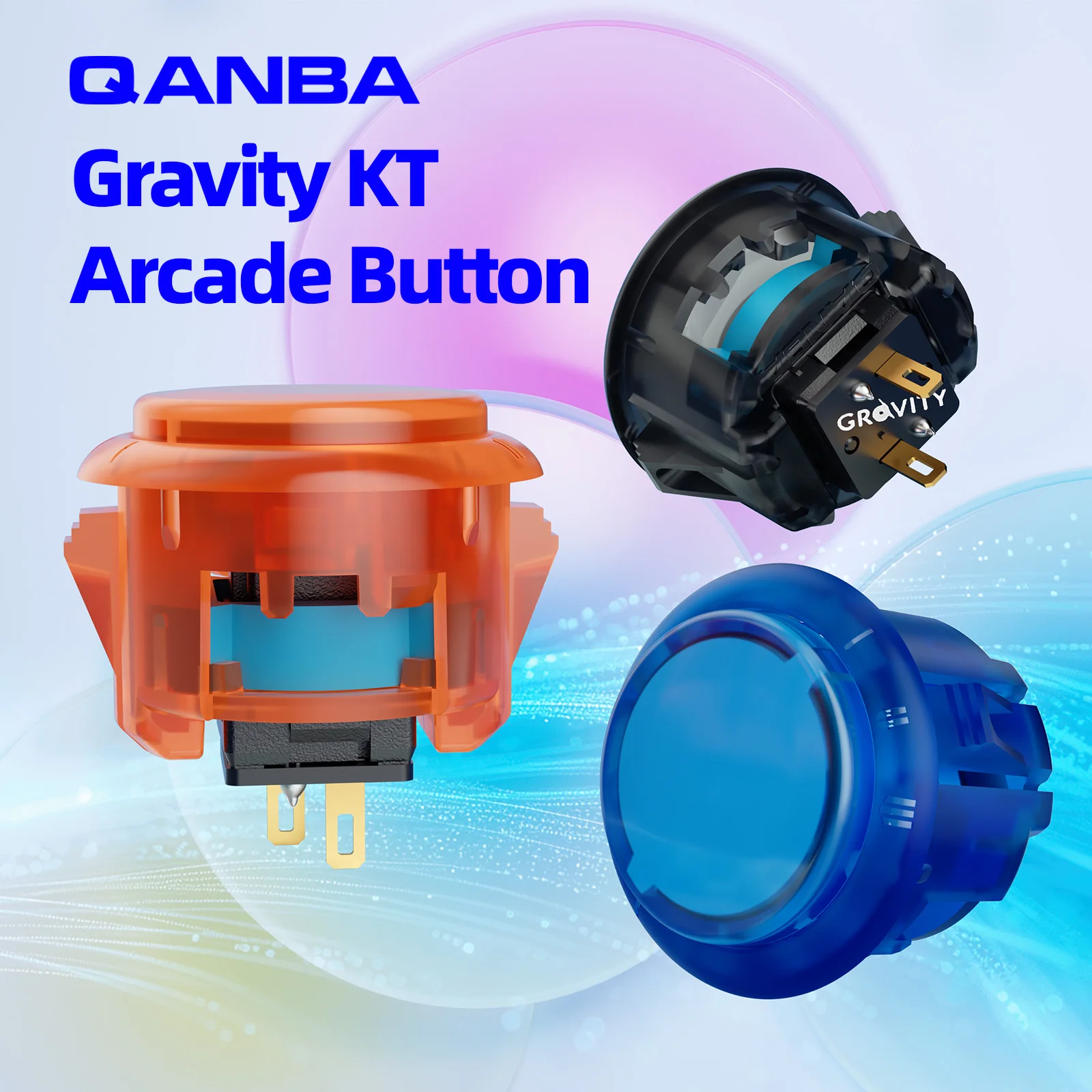 

Qanba Gravity KT Arcade buttons Mute snap-in button Multiple trigger stroke adjustments 30mm Arcade Joystick DIY Parts