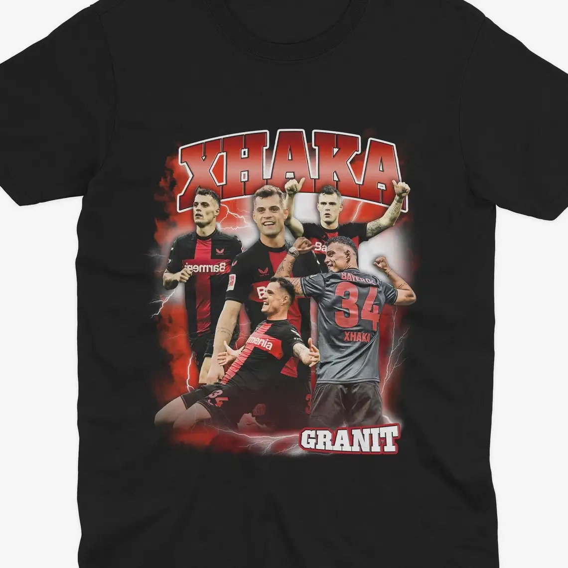 Granit Xhaka Homage  BAYER 04 LEVERKUSEN T Shirt  German Football  Switzerland  Bundesliga  Bayern Leverkusen T Shirt  Leverkuse