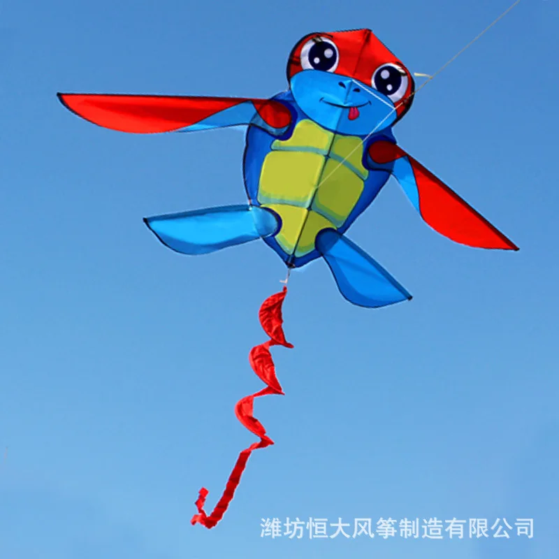 Weifang-Cerfs-volants animaux de dessin animé pour adultes et enfants, cerfs-volants tortue, brise facile à voler, cadeau d'anniversaire pour enfants