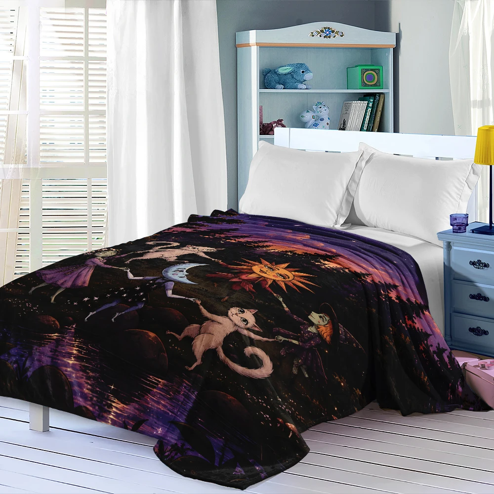 Fairy Tale Forest Dance Cute Flannel Fleece Throw Blanket Soft Plush Bed Couch Cover Perfect Gift for Women Girls Kids