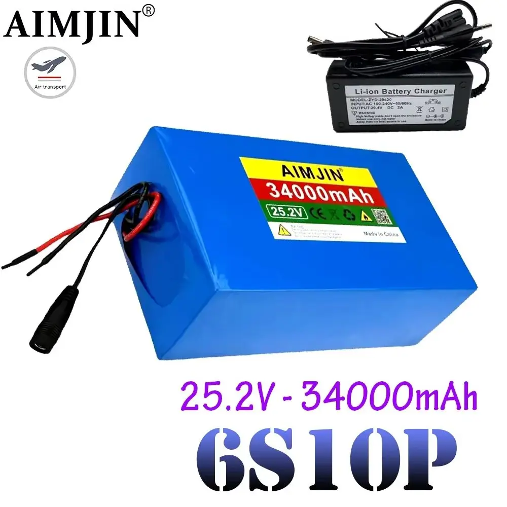 

lithium-ion rechargeable with BMS for scooters 6S10P battery pack 25.2V 34000mAh 18650