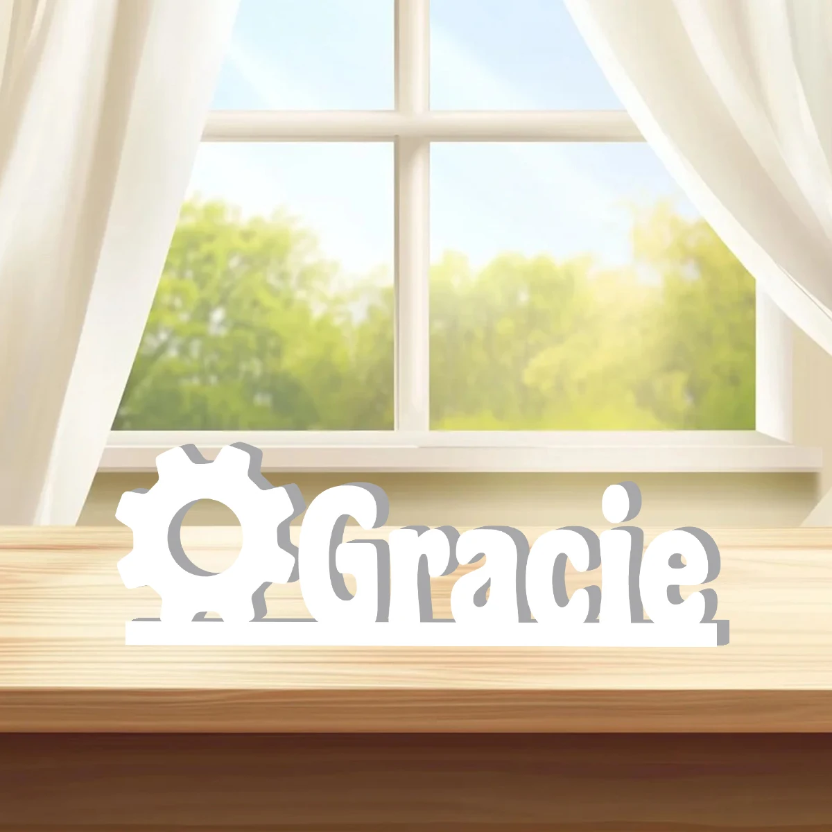 1 pièce Ornement en PVC personnalisé, à peindre soi-même, décoration murale ou de table pour chambre et salon, cadeau de mariage, anniversaire, remise de diplôme