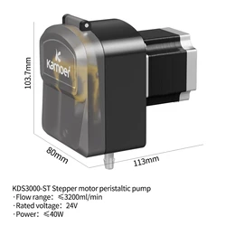 Перистальтический Насос Kamoer KDS3000, 300 л/мин, 24 В, шаговый самовсасывающий насос, 2,5 об/мин, силиконовый насос с высоким потоком, толщина мм