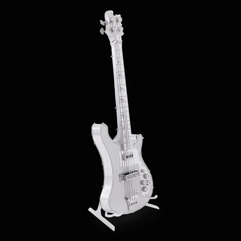 bass guitar 3D Metal Puzzle model kits DIY Laser Cut Puzzles Jigsaw Toy For Children