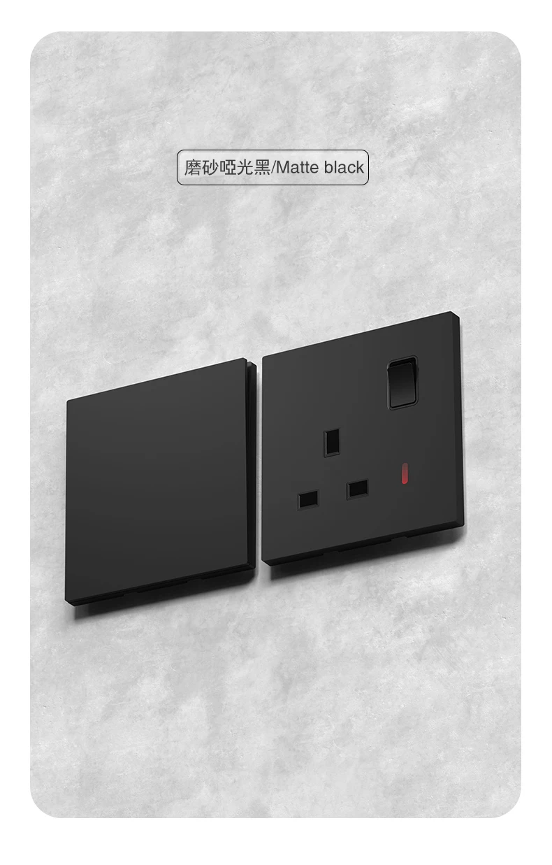 UK Standard Power Socket 13A Quick charge Plug 20W Smart Type-C Wall Outlet,220V Electrical Universal Wall Light 2way Switch