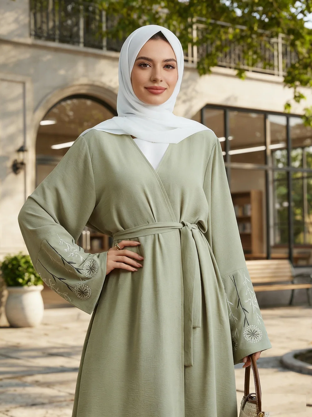 

Eid Djellaba Dubai Abaya Embroidery Muslim Women Dress Ramadan Open Kimono Jalabiya Turkey Femme Arabic Robe Islamic Clothing