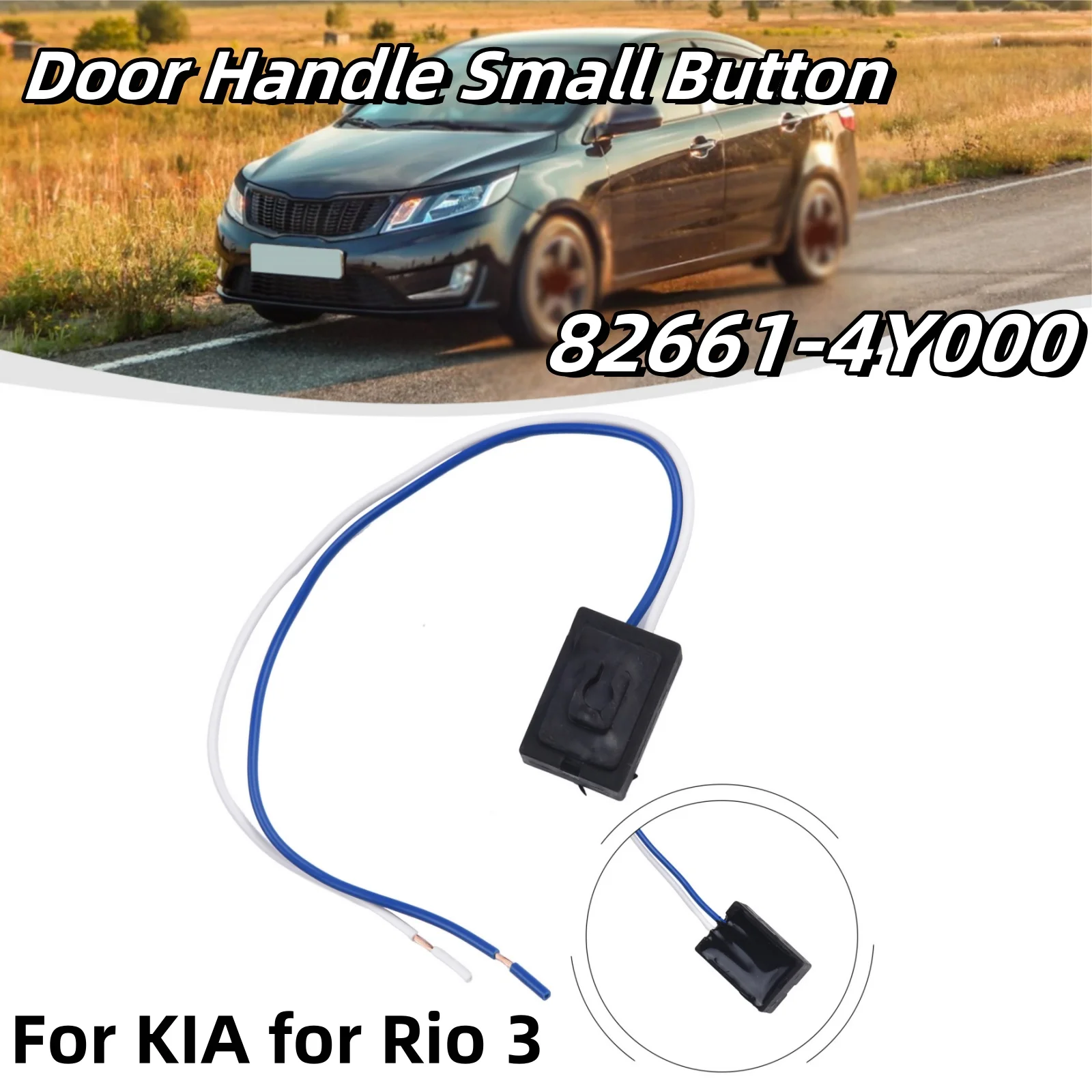 Car Door Handle Small Button Front Right Door Grip Mini Switch Buttons 82661-4Y000 For KIA For Rio 3 Switches Accessories