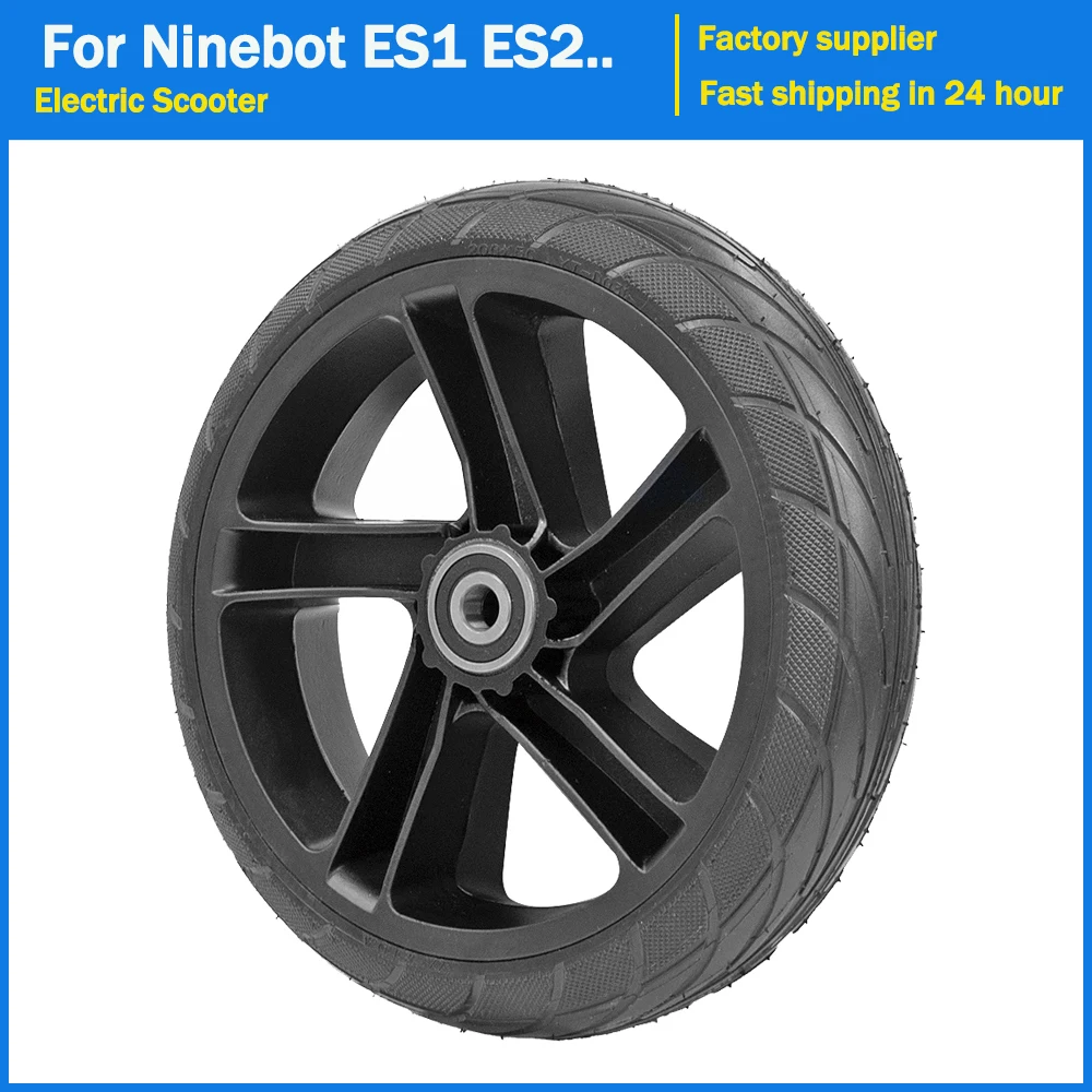 

200x50 Rear Wheel With Tire Assembly for Ninebot ES1 ES2 ES4 Electric Scooter Solid Tire 8 Inch Explosion-Proof Replacement Part