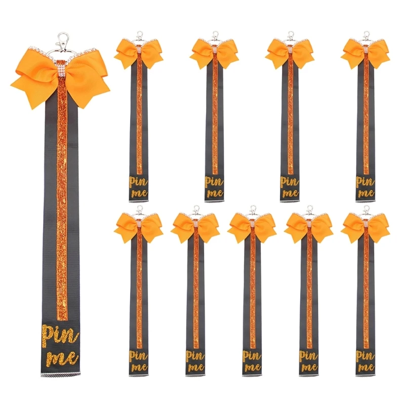 

C71D Enthusiastic Cheer Bowknot Pin Holder Keychain for Spirit Promotion and Friendship Celebration Sports Accessories