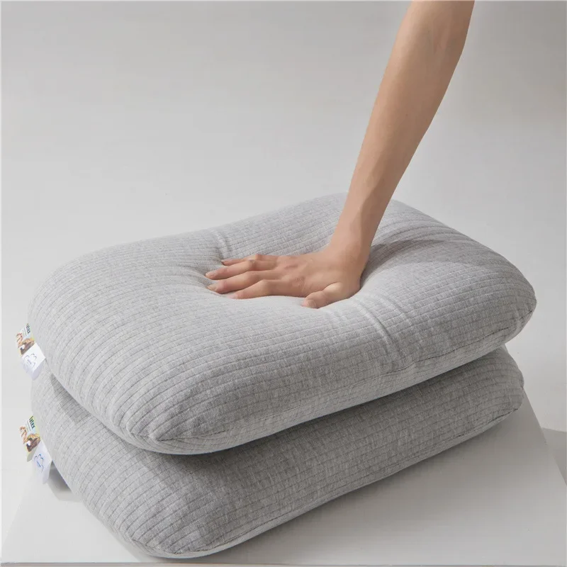 1pcs Latex Pillow Home 3D Elastic Breathable Pillows Core Widening Removable Washable Solid Color Minimalist Neck Protection