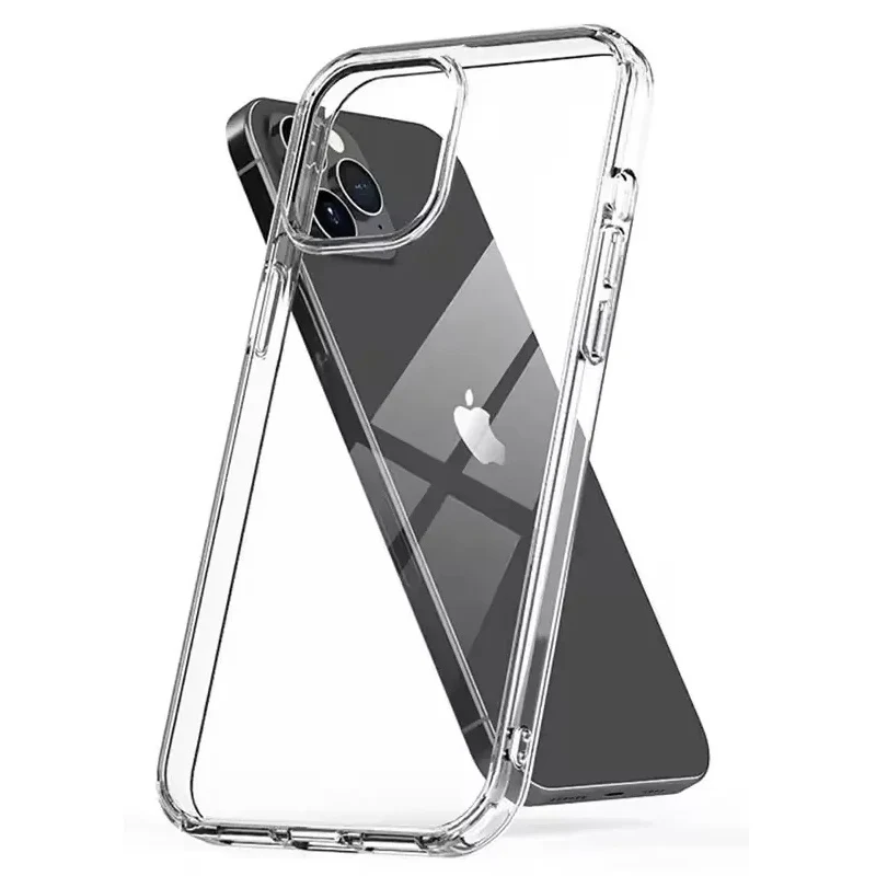 Ultra fino claro caso de telefone para iphone 13 12 11 14 15 16 pro max plus 12 mini x xr xs 16e silicone macio transparente capa traseira