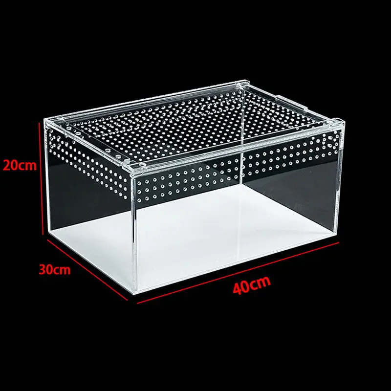 Acrylic integrated waterproof pet box, insect crawling pet breeding box, transparent, visible, and installation free