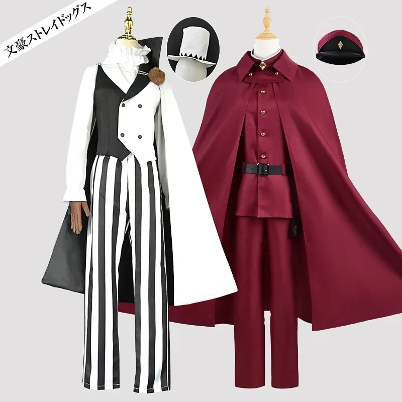 Nikolai Gogol Cosplay Costume Wig Hat Overcoat Cloak Uniform Anime Bungo Stray Dogs Season 4 The Decay of The Angel Men Outfit