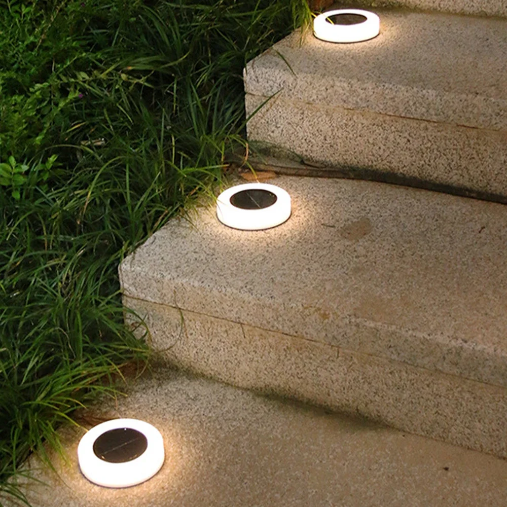 Solar Power Buried Lights Garden Outdoor Pathway Stairs Decking Light