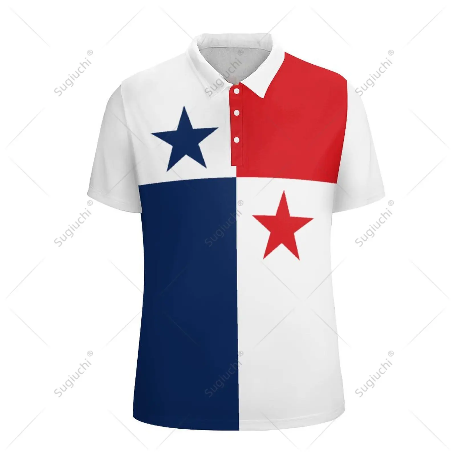 Unisex Polo Shirt Panama Flag 3D Print Man Polo Fashion Clothing Tracksuits Short Sleeves