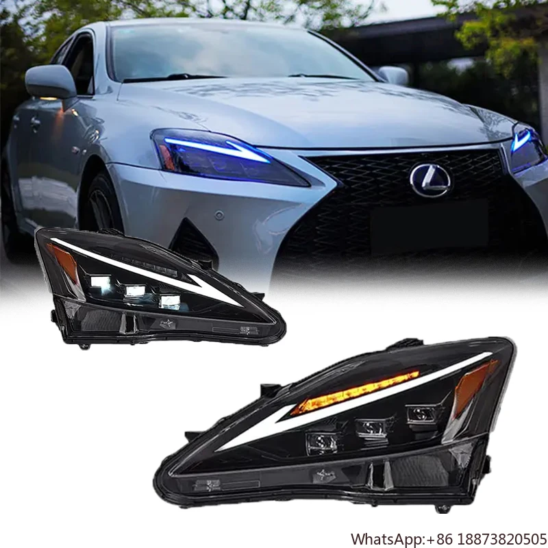 Modified Led Headlight For Lexus IS250 2006-2012 Old Model Upgrade To Led Headlamp Car Parts Headlight Assembly