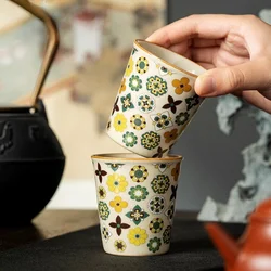 Ceramic Teacup Set Ru Kiln Tea Set Luxury Creative Kung Fu Tea Cups Chinese Drinking Tea Cups  Drinkware Tea Table Accessories