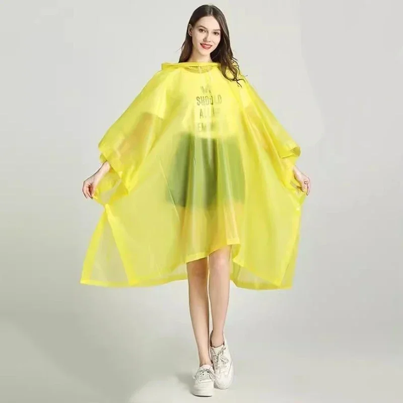 Transparent Windproof Bicycle Motorcycle Raincoat Woman Rain Poncho Impermeable EVA Hiking Raincoats For Man