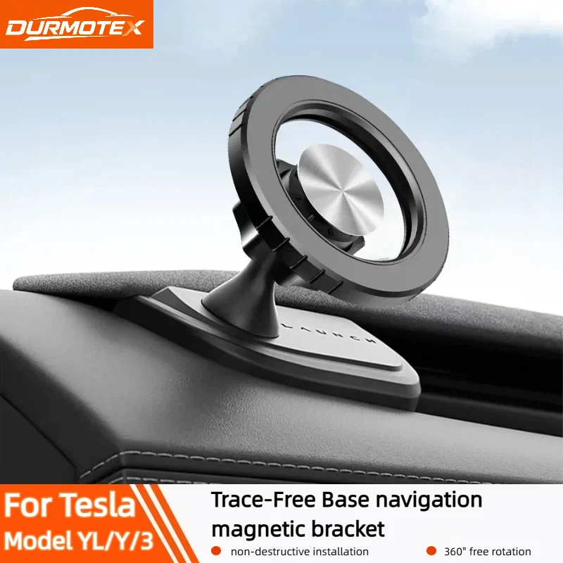 Support de téléphone magnétique réglable pour Tesla Model YL/Y Juniper Model 3 Highland 2024-2026, plus résistant aux vibrations
