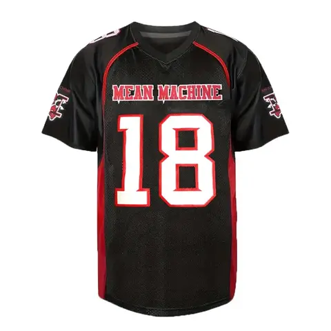 Camiseta de fútbol americano bordada para hombre, camiseta personalizada transpirable, camiseta de entrenamiento MEAN MACHINE, uniforme de fútbol