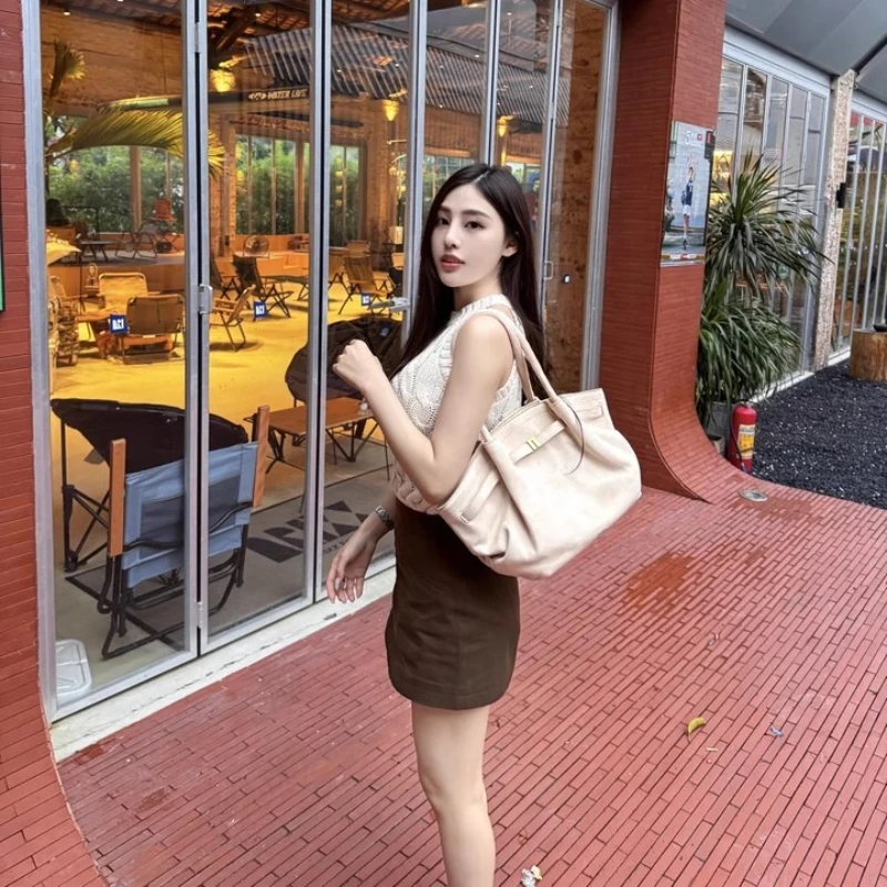 2025 JWPEI Dumpling Bag Size Suede Soft Bag Fashion Tote Shoulder Underarm Tote Hundred