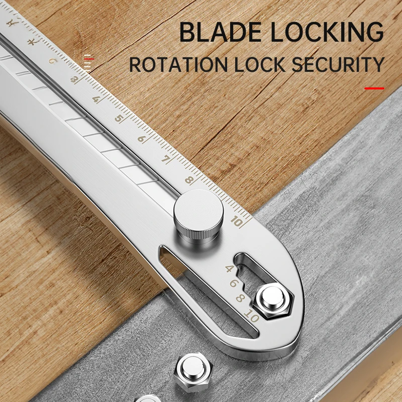 سكينة متعدّد الاستخدامات شديدة التحمل من الدرجة الصناعية المصنوعة من الفولاذ المقاوم للصدأ المعدني المتين وحامل الأدوات ومجموعة ورق الحائط والشفرة