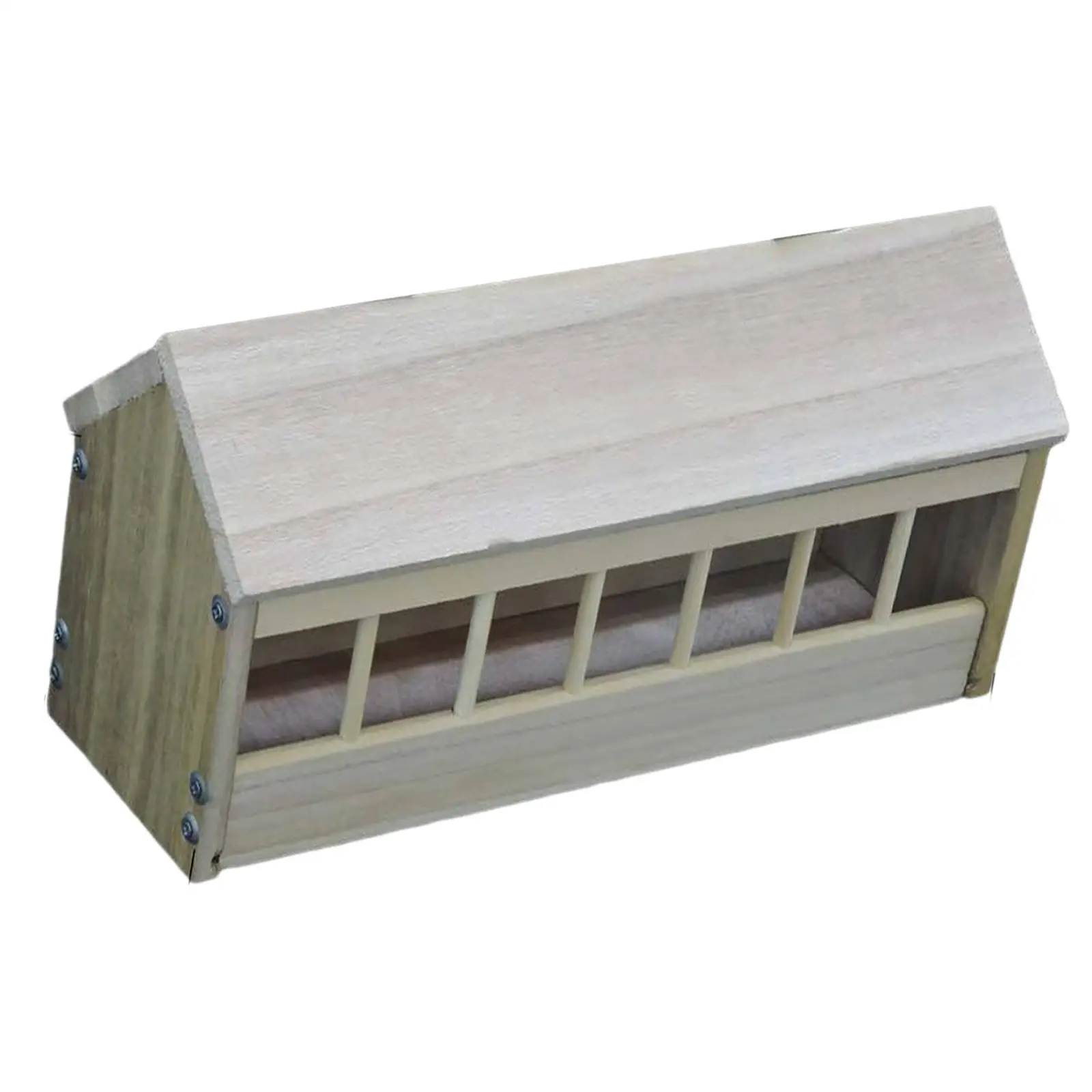 Pigeon Feeder Wood Birds Supplies Less Waste Poultry Trough Dish, Poultry Food Dispenser for Pigeons Birds Ducklings Garden