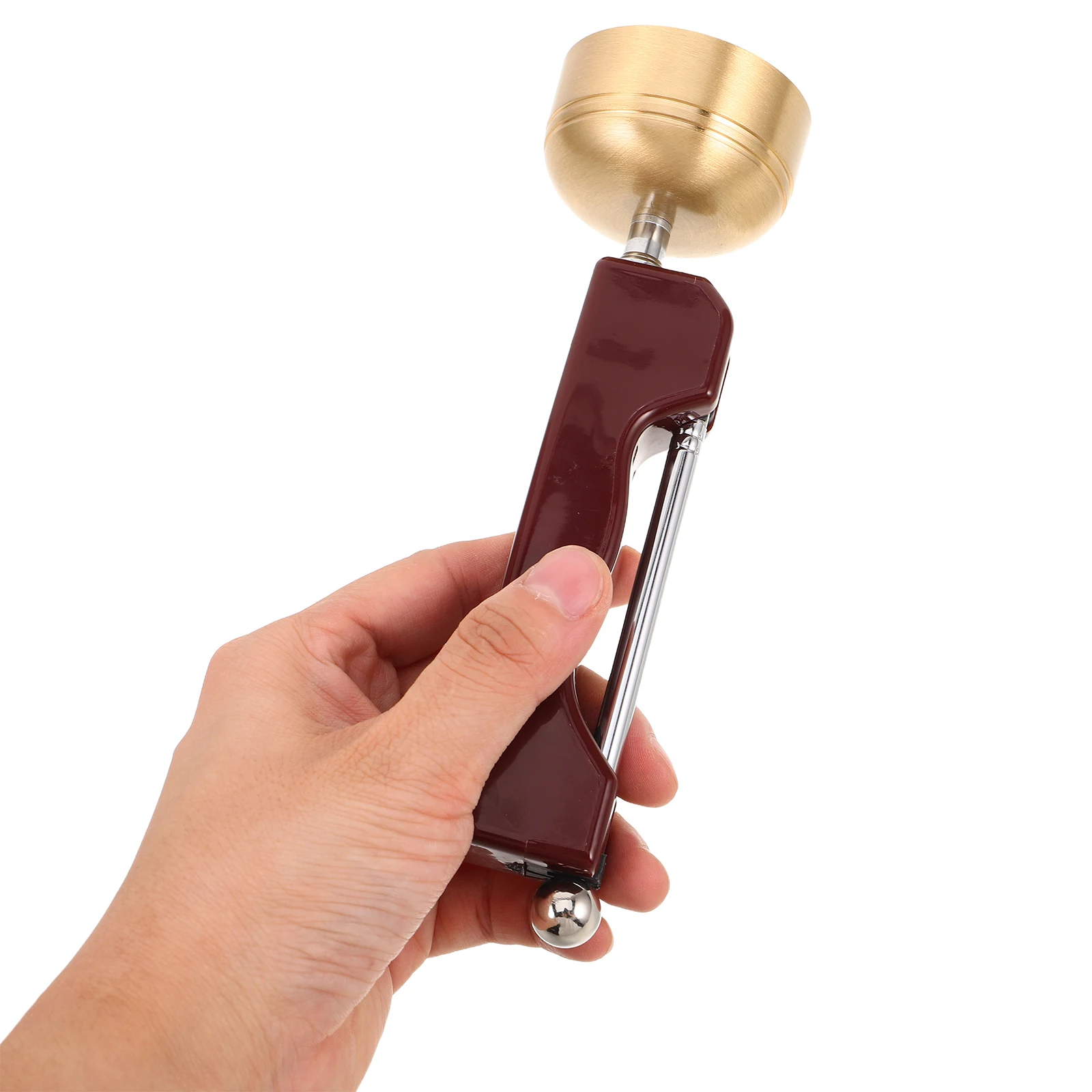 

Retractable and Exhausted Little Bell for Ritual Percussion Ringing with Handle