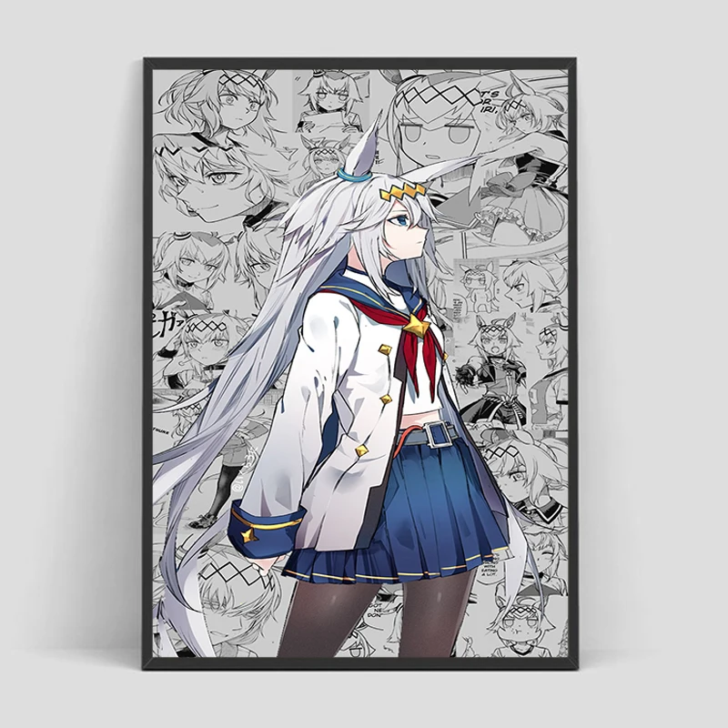 

Anime O-Oguri Cap Umamusume Cinderella Gray Poster Canvas Wall Art Mural Bedroom Decoration Room For Home Decor Items Pictures