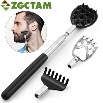 3 adet/takım Teleskopik Geri Scratcher Tırmalama Backscratcher Masaj Seti, Metal Paslanmaz Çelik Kaşıntı Masaj Gevşeme Aracı