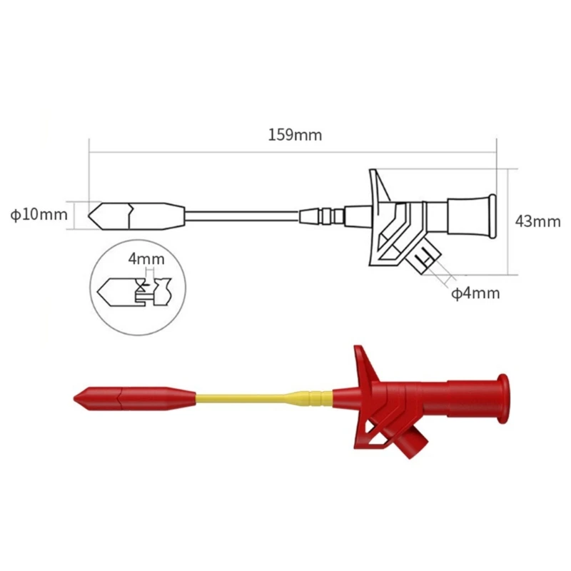 25Pcs Multimeter Test Leads Set Professional Test Leads Set with Test Tweezer Wire Piercing Probes Set Test Hook Clips