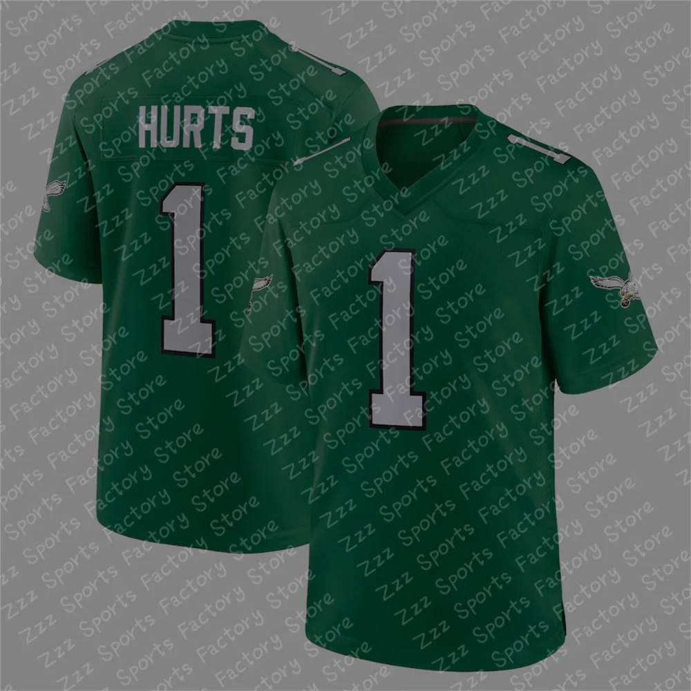 American Short Sleeved Men Summer New Quick Drying Breathable Jalen Hurts Philadelphia Eagles Rugby T-shirt Sports Jersey