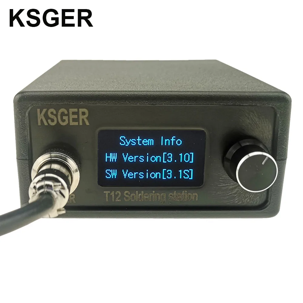 KSGER STM32 V3.1S T12 Soldering Iron Station DIY OLED Welding Tools Tips ABS Case 907 Handle Auto-sleep Quick Heating 75W