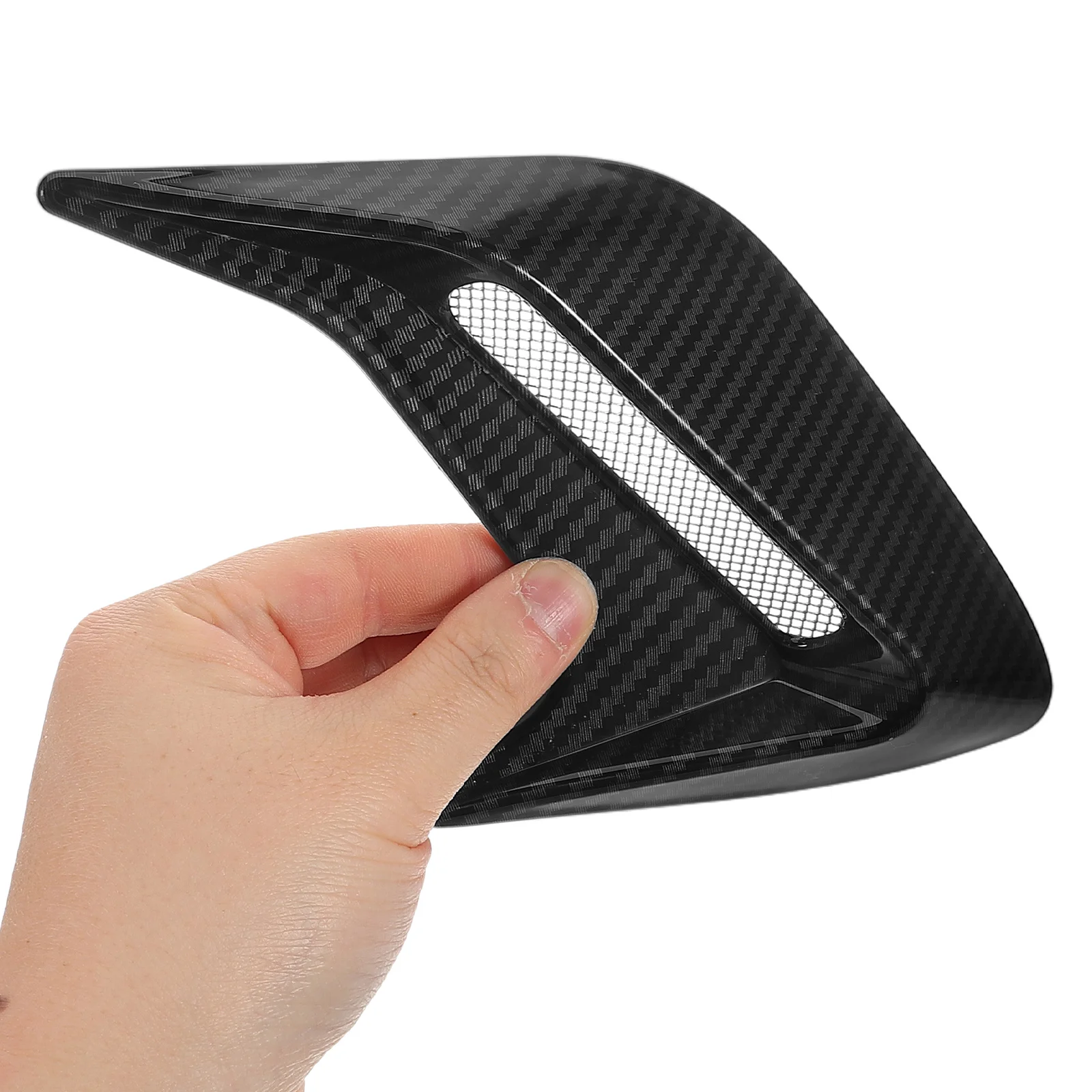 車のシャークリアルなフード装飾、エアベント用、耐久性のあるABSサイドベントトリムカバー、自動車外装アクセサリー