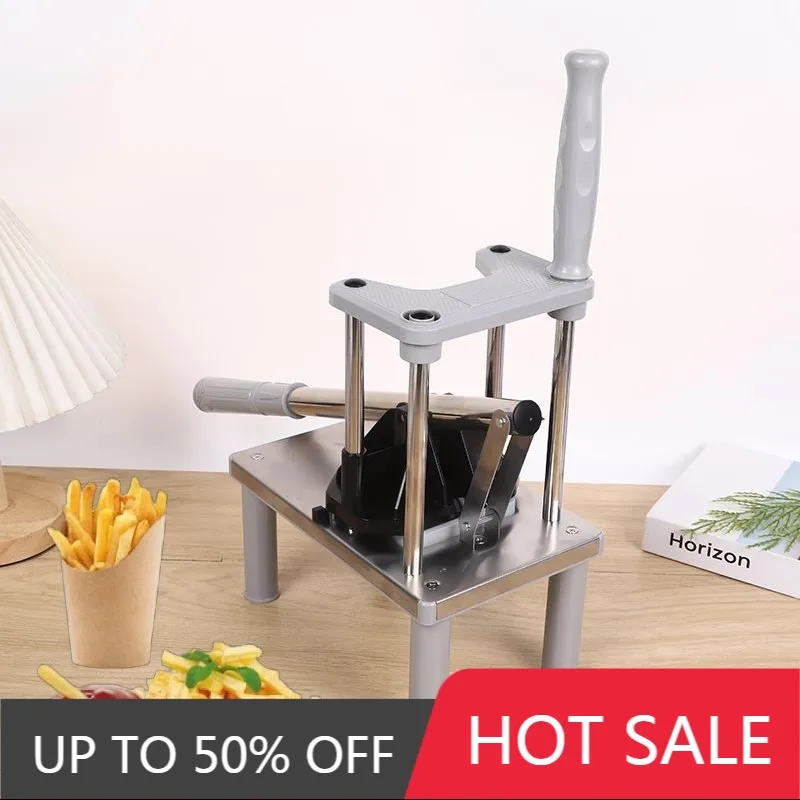 Stainless Steel Manual Potato Slicer Machine French Fries Vegetable Cutter Potato Kitchen Household Portable Potatoes Slicer