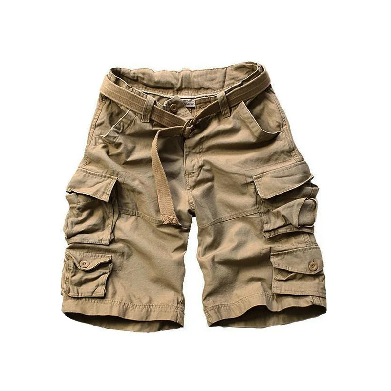 2025 New fashion vintage Men Shorts Style Army Camouflage Cargo Shorts plus belt - Image 5