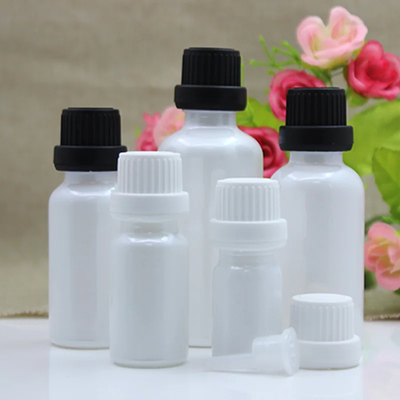 

5ml10ml15ml20ml30ml50ml100ml white glass bottle screw lid essential oil sample toner moisture lotion emulsion water skin packing