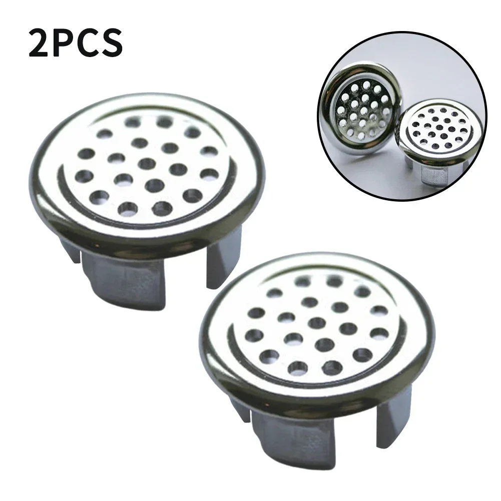 2pcs 22-24mm Plastic Bath Sink Overflow Ring Basin Sink Round Ring Electroplating Overflow Ring Chrome Hole Cover Cap Accessorie