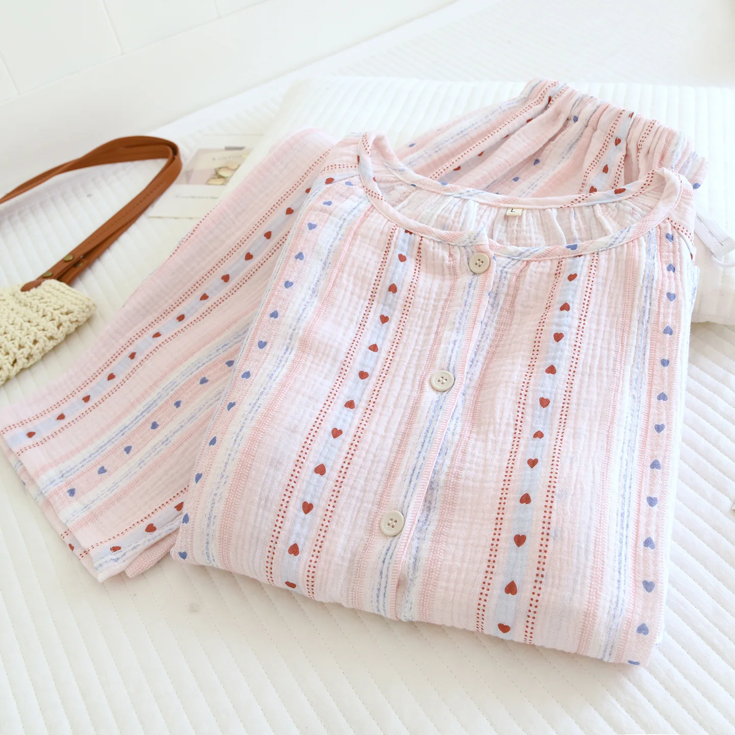 

Хлопковая одежда для кормящих мам, пижамы из 2 предметов, одежда для беременных, новая весенне-осенняя одежда с длинными рукавами для беременных женщин, одежда для сна для беременных