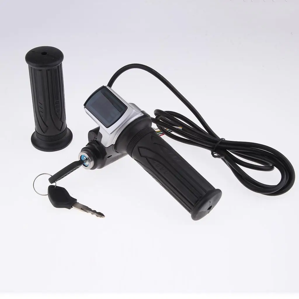

Digital Display Throttle Handlebar 22mm Speed Controller Motorcycle Bike Handle Grips for Scooter Electric Bicycle