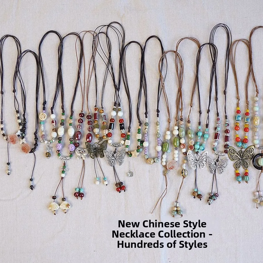 

New Chinese Sle Long Cerc Nelace Women's Faion Jewelry Sweater Chain Accory Traditional Ethnic Design Hanging Pen...