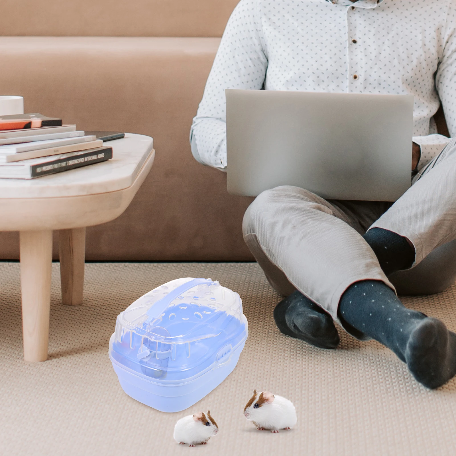 

Small Pet Outdoor Handheld Hamster Cage Portable Travel Carrying Case Lightweight Compact Hamster Travel Cage Rat Carrier