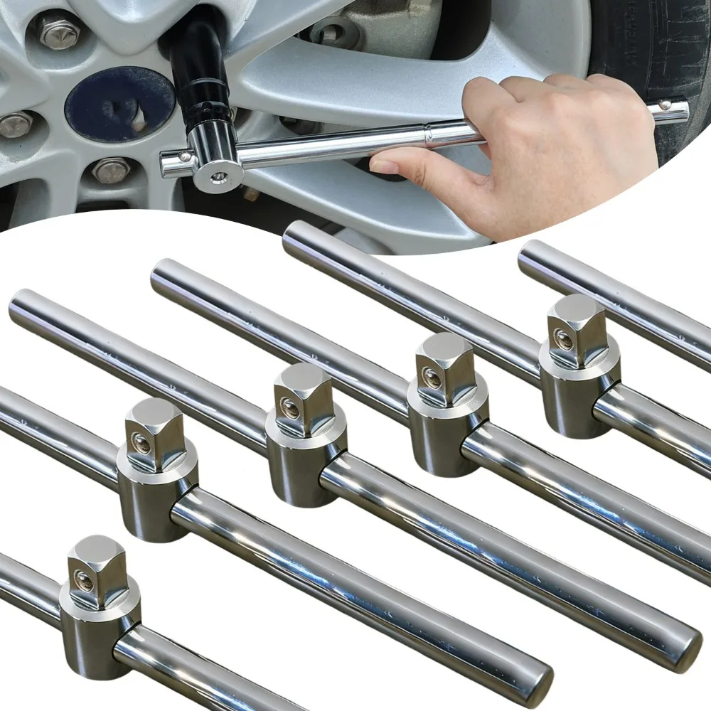 

1/2-дюймовый приводной ключ с Т-образной ручкой, 10-дюймовая хромованадиевая сталь, длинный удлинитель, скользящий стержень, ремонт автомобиля, гаражный инструмент для механики