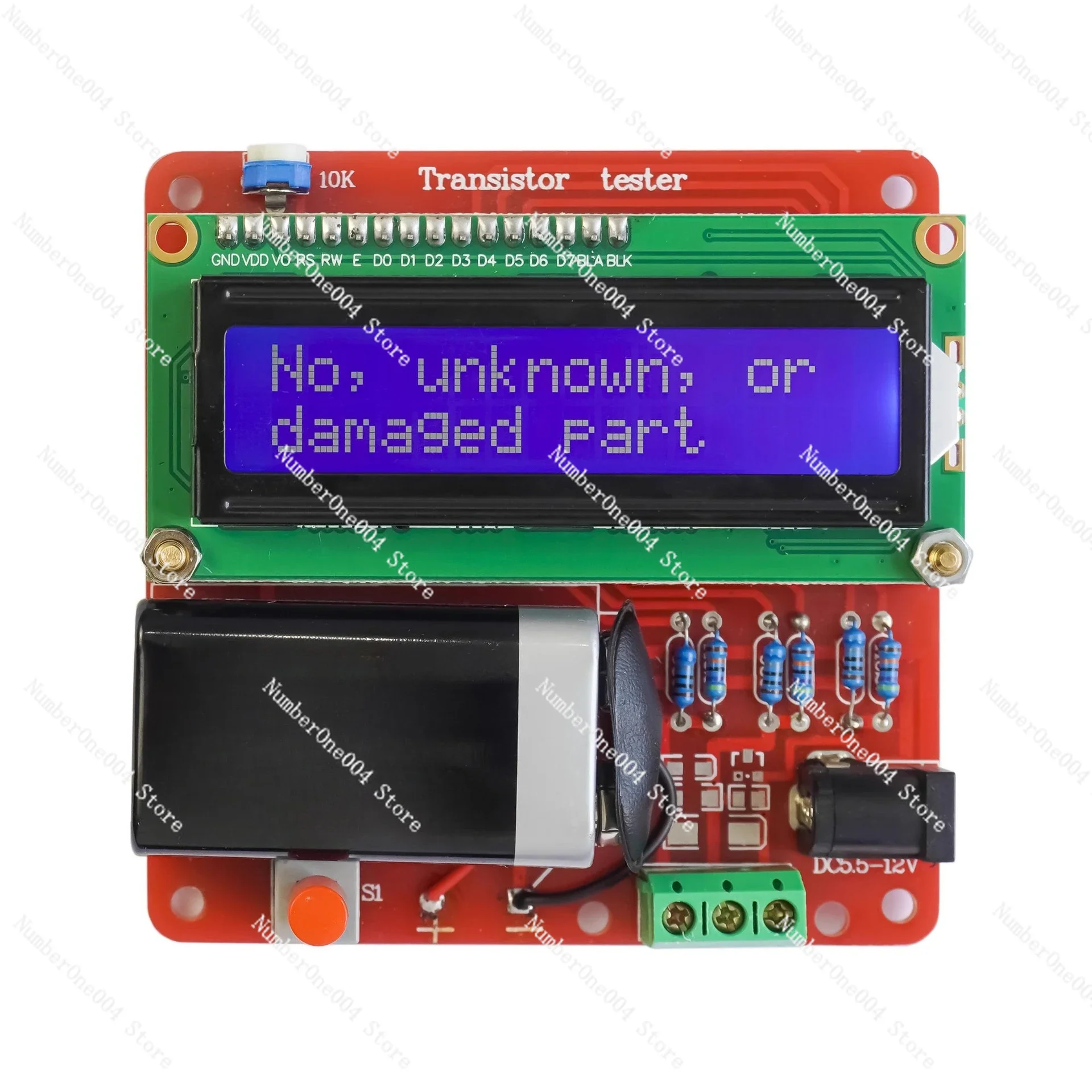 M8 Transistor Tester Multi-purpose Meter Measurement Resistance Capacitance Triode Inductance ESR Meter DIY Welding Assembly Kit